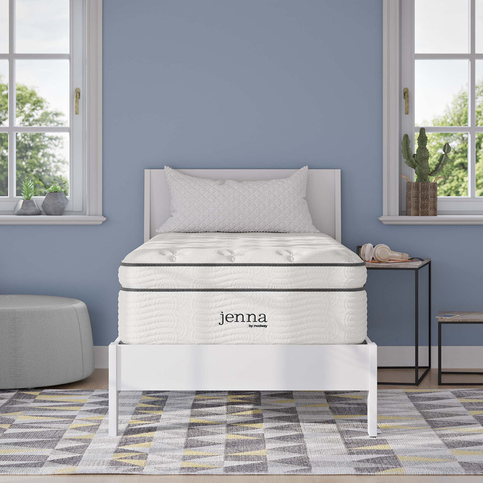 Jenna 14" Innerspring and Foam Twin Mattress by Modway