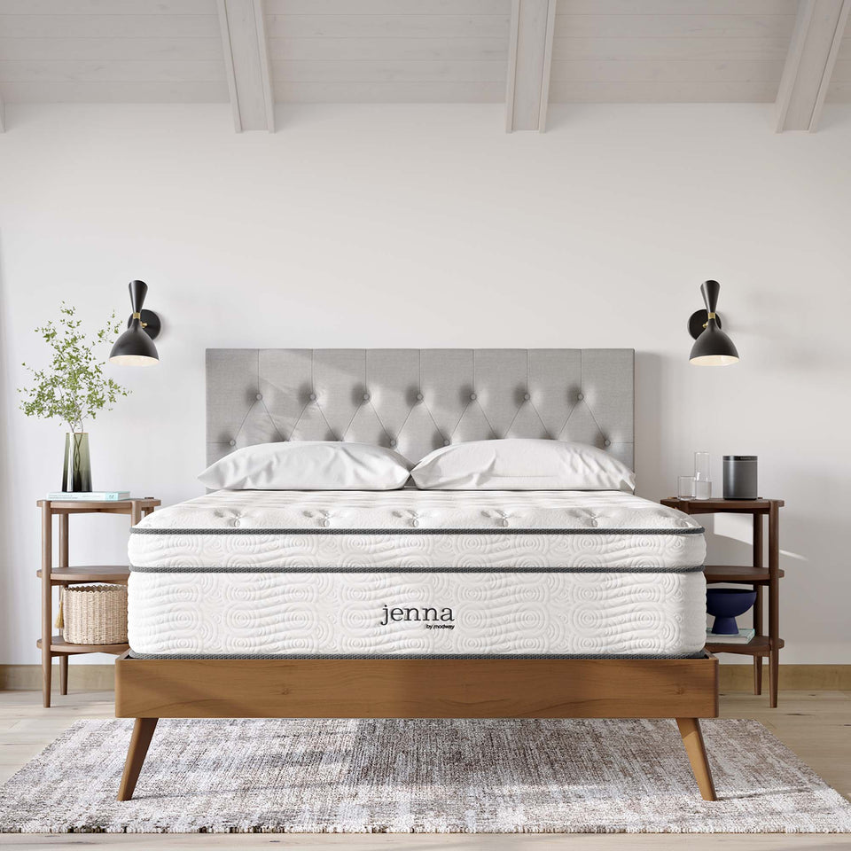 Jenna 14" Innerspring and Foam Queen Mattress by Modway