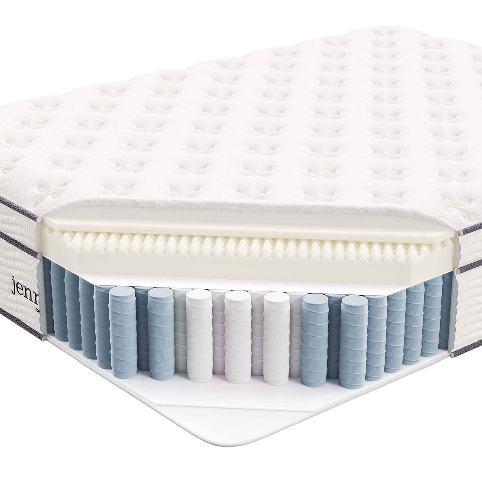 Jenna 14" Innerspring and Foam Queen Mattress by Modway