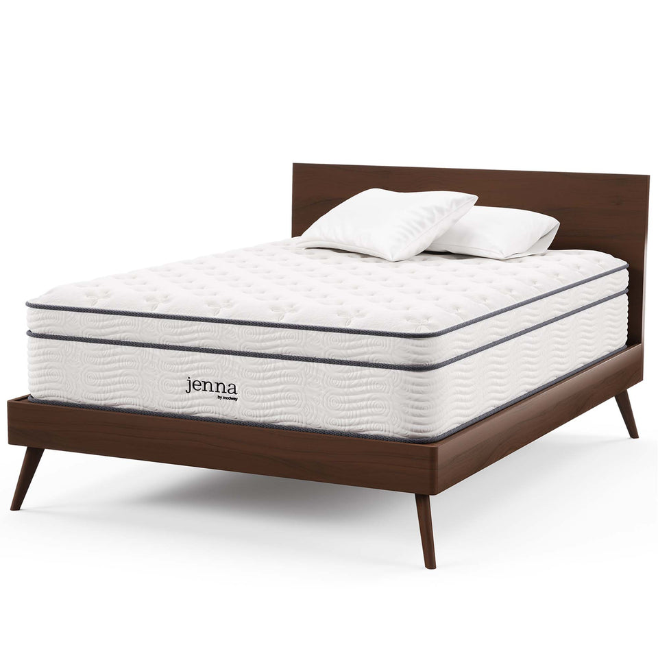 Jenna 14" Innerspring and Foam Queen Mattress by Modway
