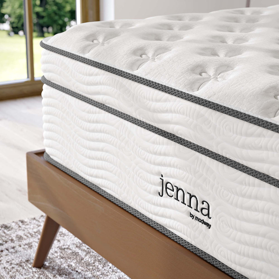 Jenna 14" Innerspring and Foam King Mattress by Modway