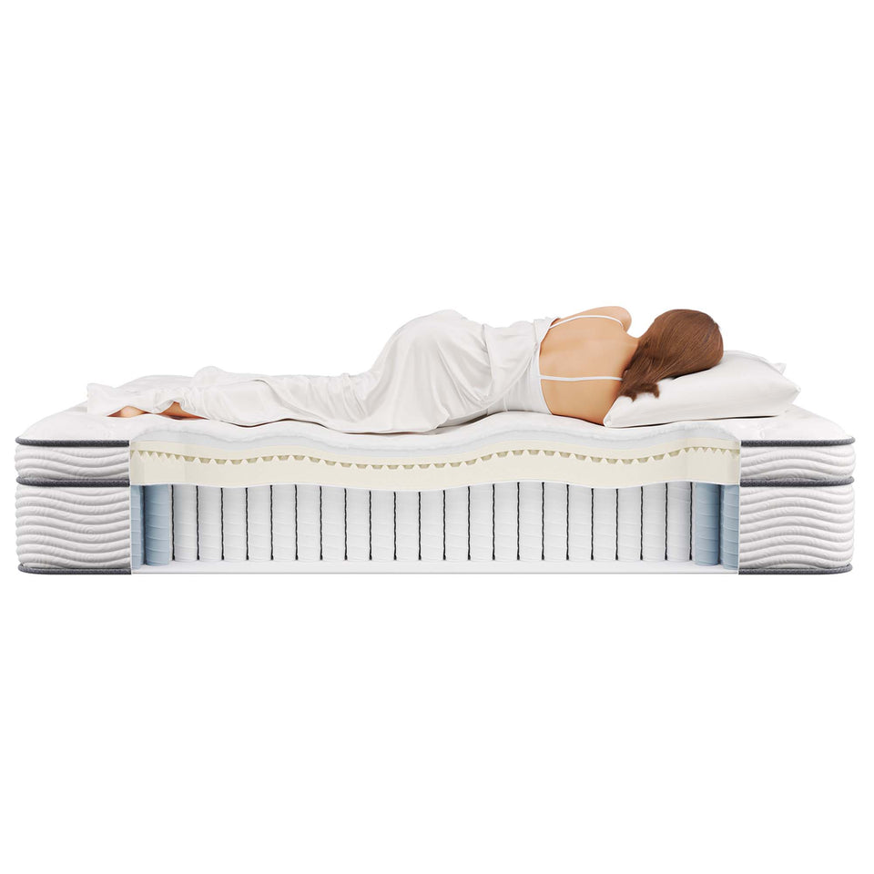 Jenna 14" Innerspring and Foam California King Mattress by Modway