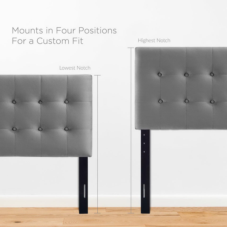 Emily Biscuit Tufted Performance Velvet Twin Headboard by Modway