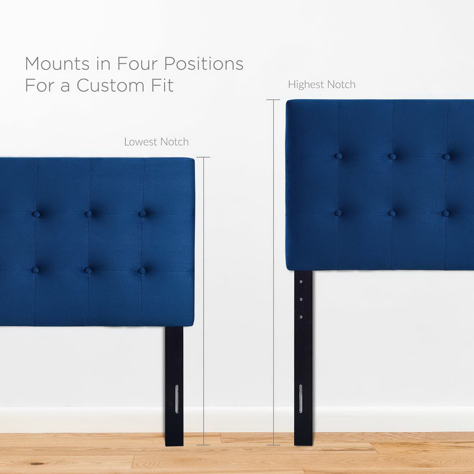 Emily Biscuit Tufted Performance Velvet Twin Headboard by Modway