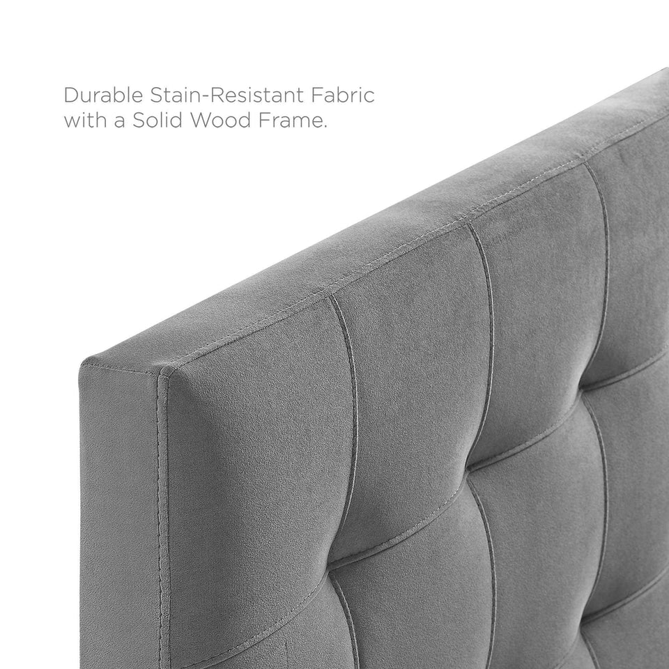 Lily Biscuit Tufted Performance Velvet King Headboard