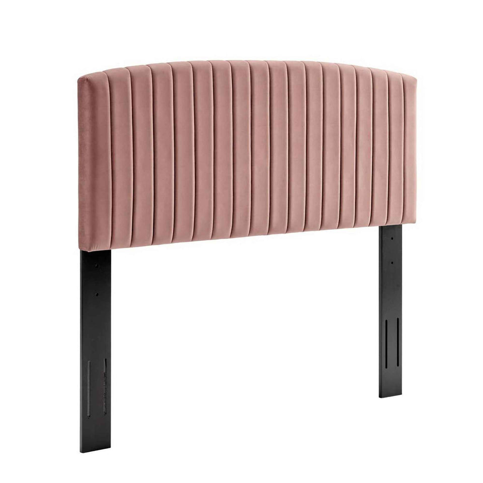 Alessi Tapered Wood Leg Performance Velvet Queen Platform Bed by Modway