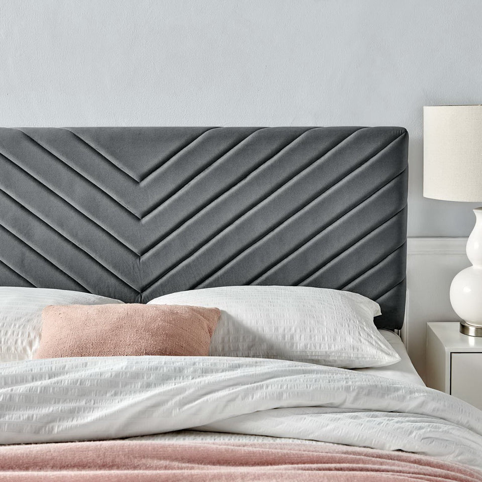Alyson Angular Channel Tufted Performance Velvet Full / Queen Headboard by Modway