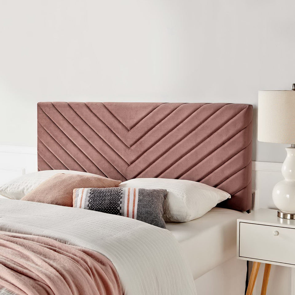 Alyson Angular Channel Tufted Performance Velvet Full / Queen Headboard by Modway