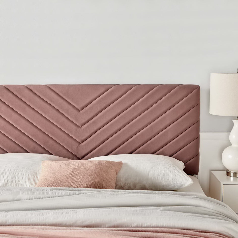 Alyson Angular Channel Tufted Performance Velvet Full / Queen Headboard by Modway