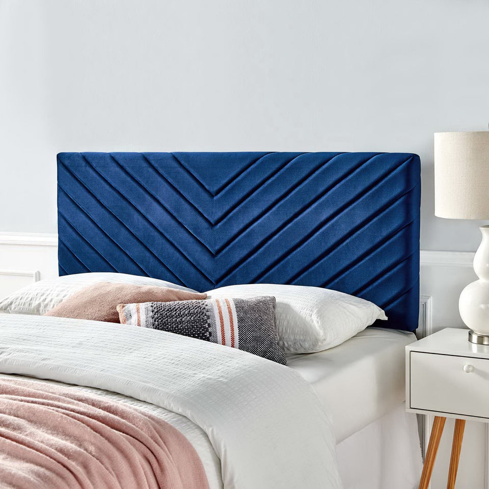 Alyson Angular Channel Tufted Performance Velvet Full / Queen Headboard by Modway