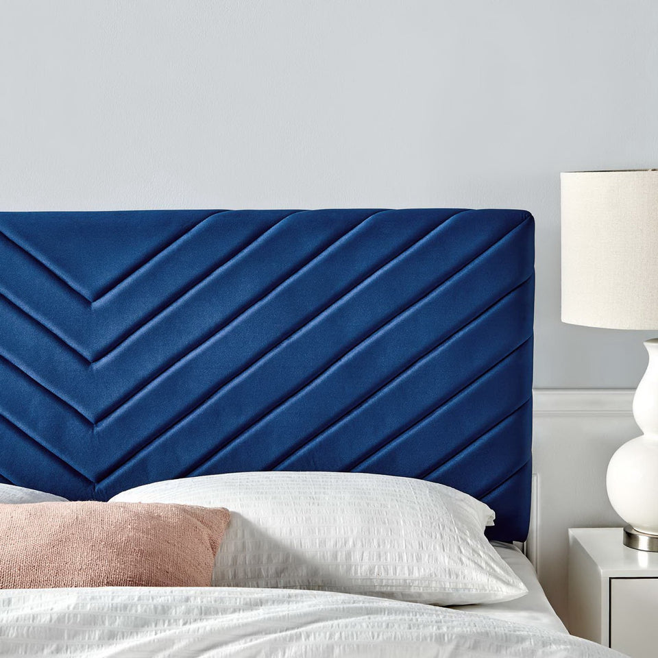 Alyson Angular Channel Tufted Performance Velvet Full / Queen Headboard by Modway