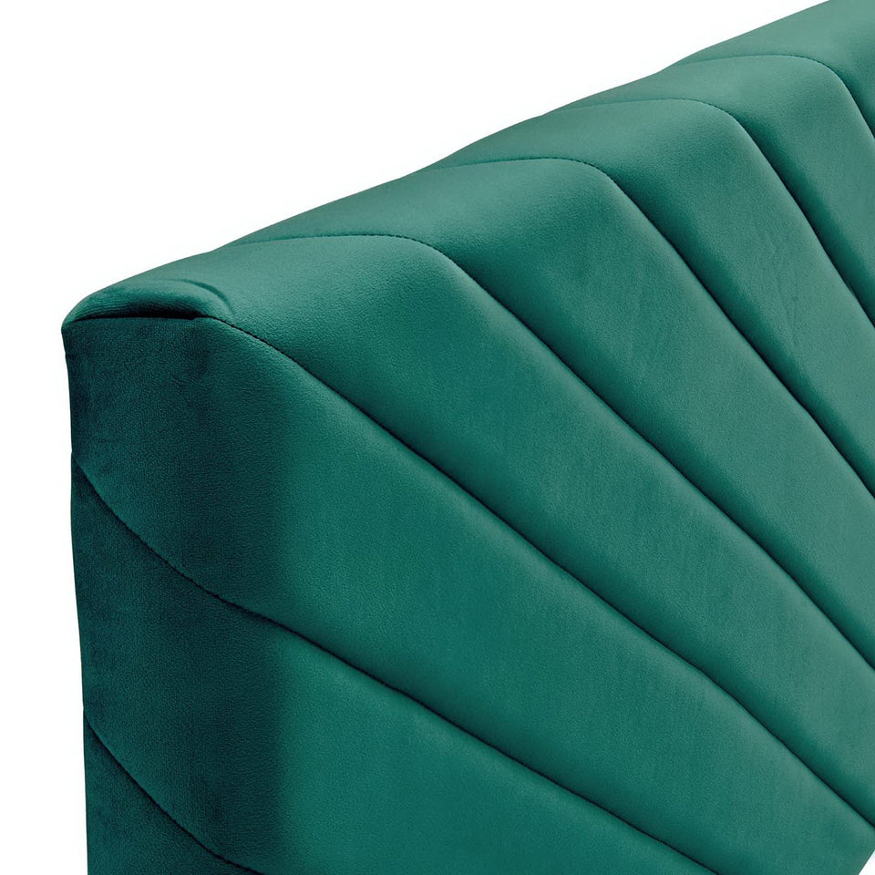 Alyson Angular Channel Tufted Performance Velvet Full / Queen Headboard by Modway