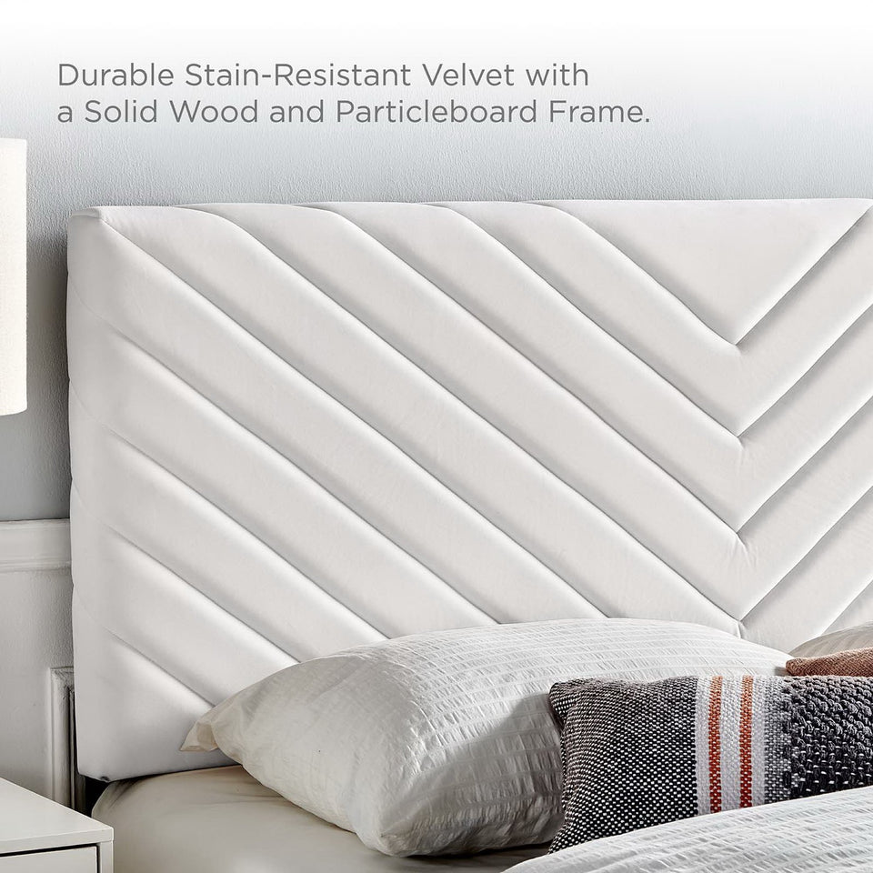 Alyson Angular Channel Tufted Performance Velvet Full / Queen Headboard by Modway
