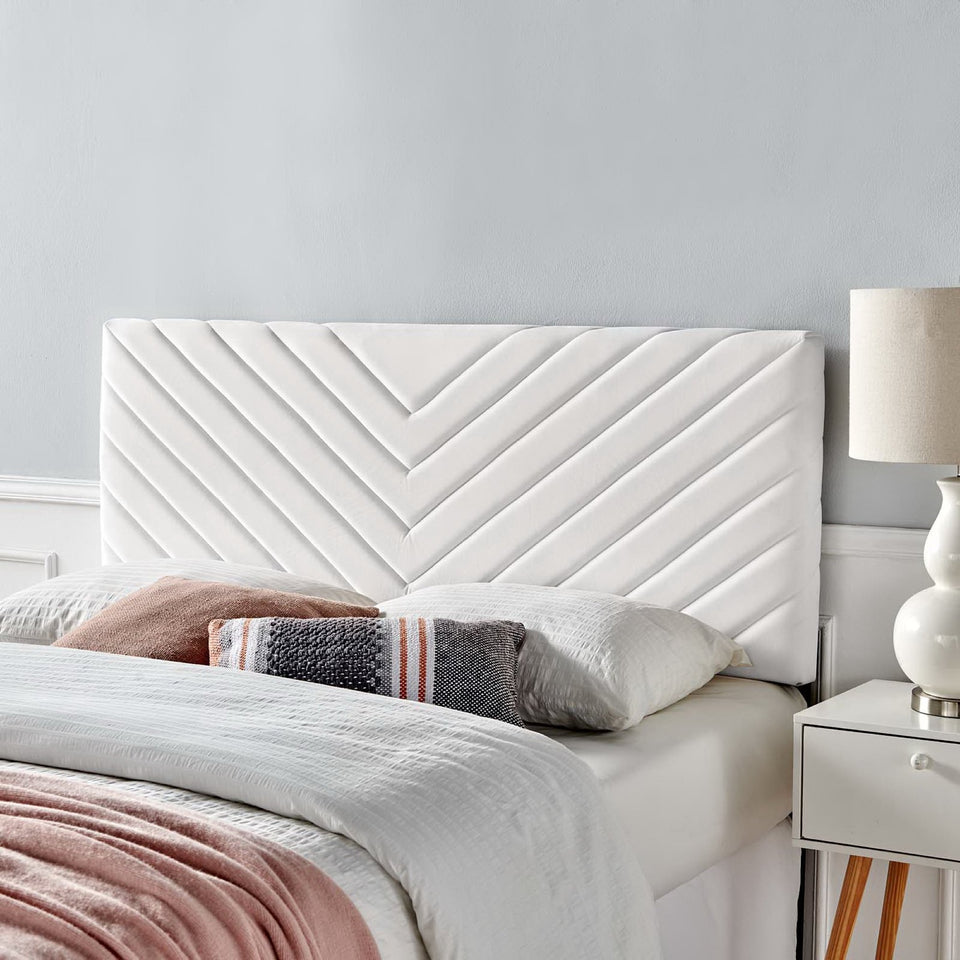 Alyson Angular Channel Tufted Performance Velvet Full / Queen Headboard by Modway