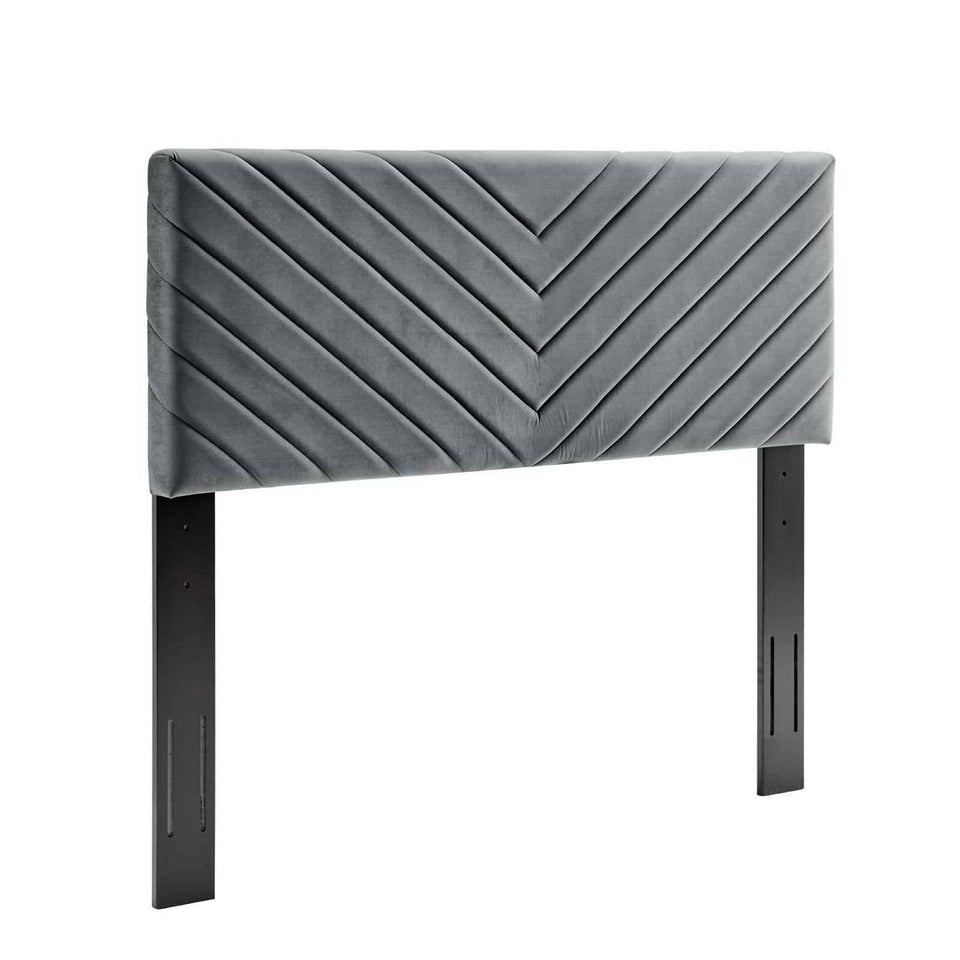 Alyson Angular Channel Tufted Performance Velvet King / California King Headboard by Modway