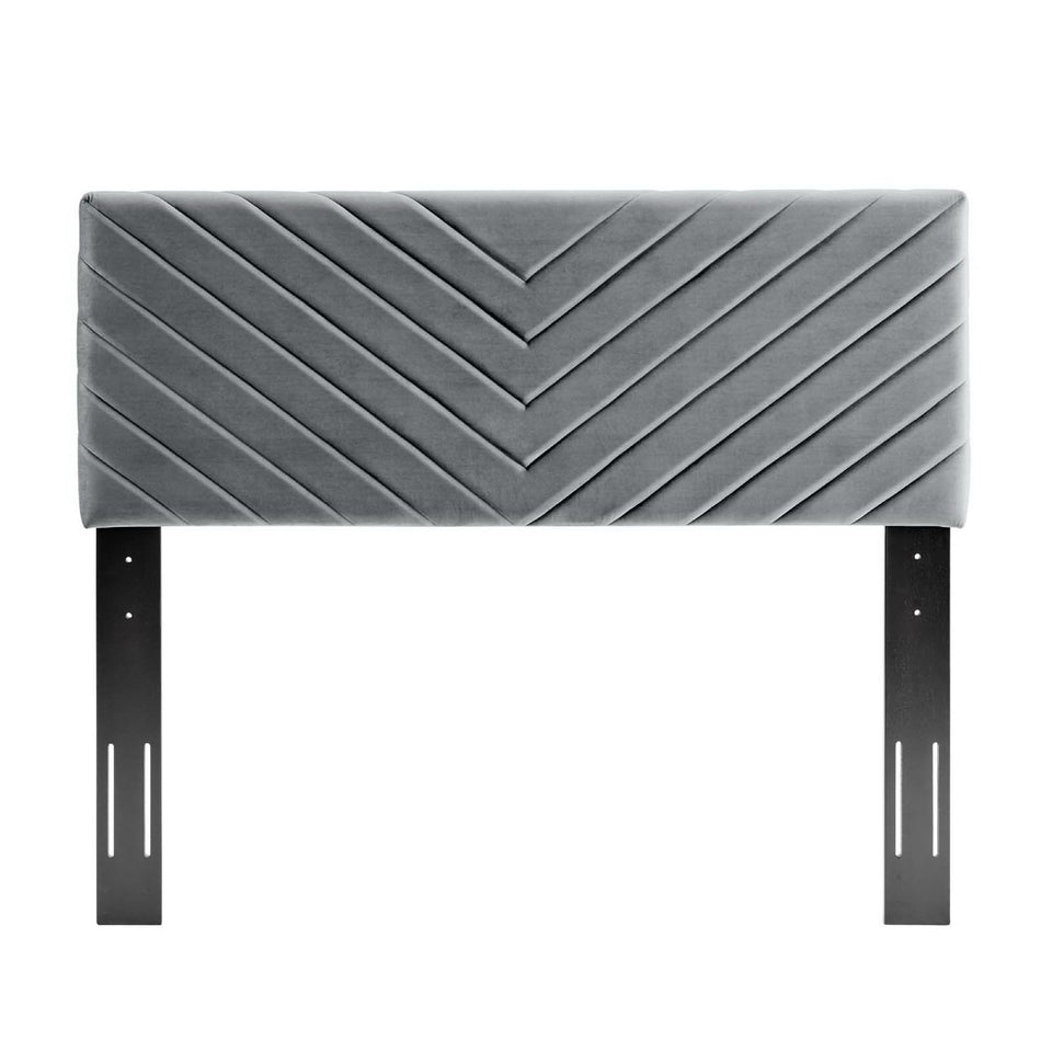 Alyson Angular Channel Tufted Performance Velvet King / California King Headboard by Modway