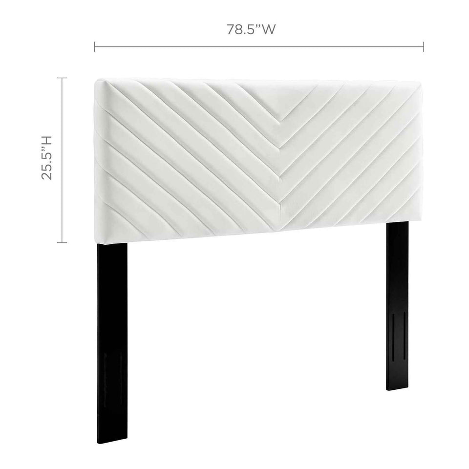 Alyson Angular Channel Tufted Performance Velvet King / California King Headboard by Modway