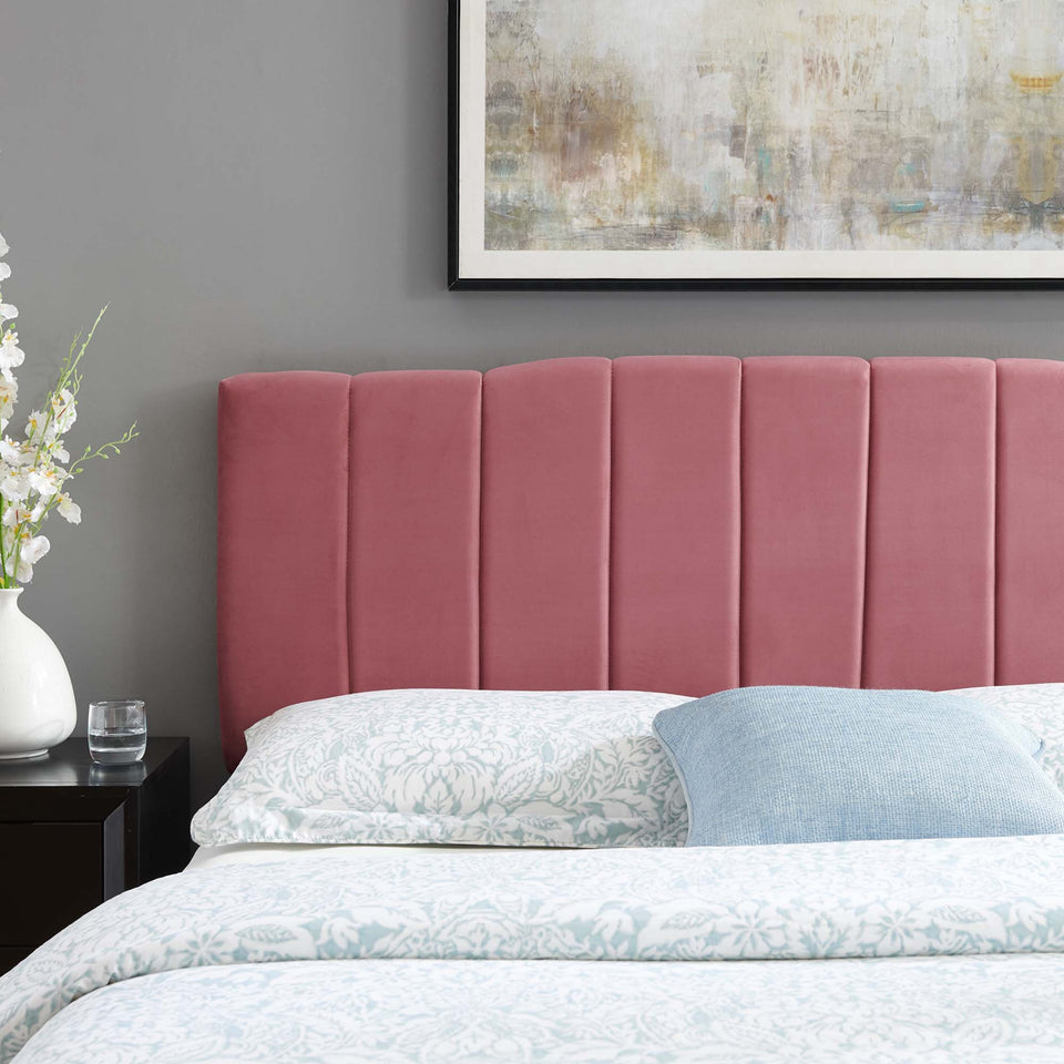 Camilla Channel Tufted Performance Velvet Headboard by Modway