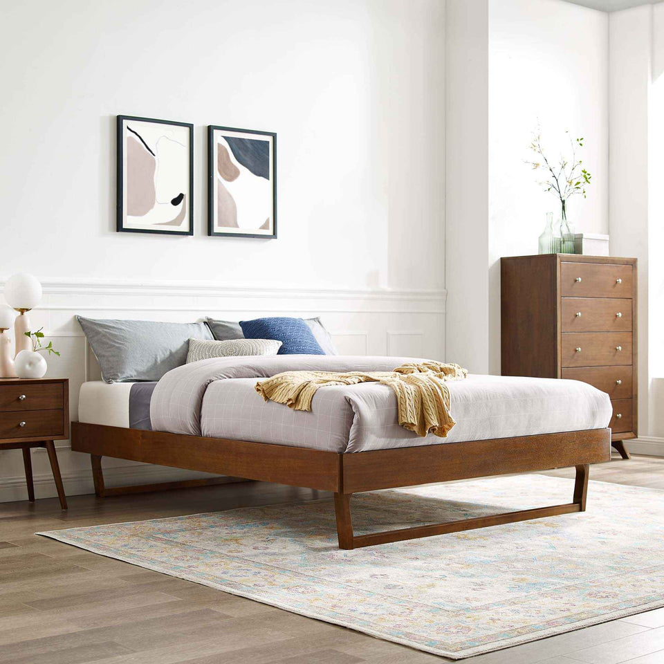 Billie Wood King Platform Bed Frame by Modway