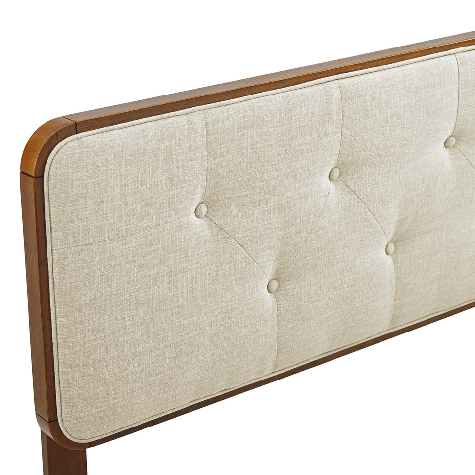 Collins Tufted Fabric and Wood King Headboard by Modway