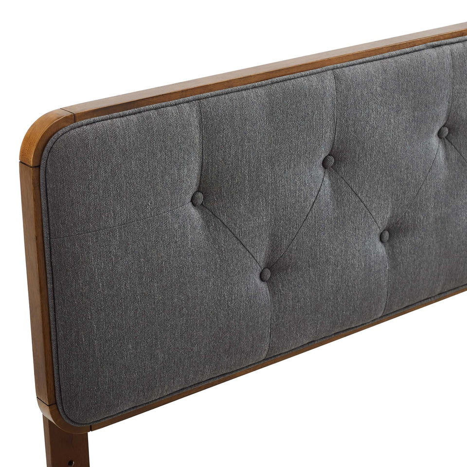 Collins Tufted Fabric and Wood King Headboard by Modway