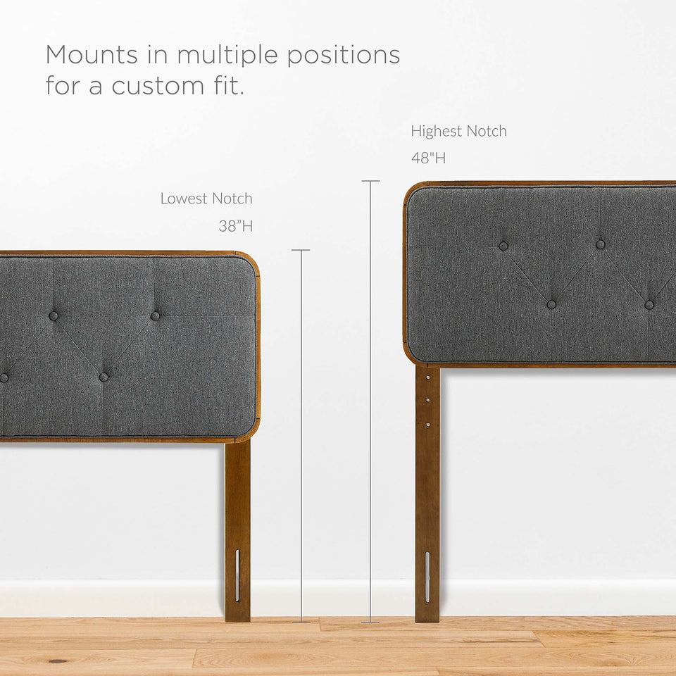 Collins Tufted Fabric and Wood King Headboard by Modway