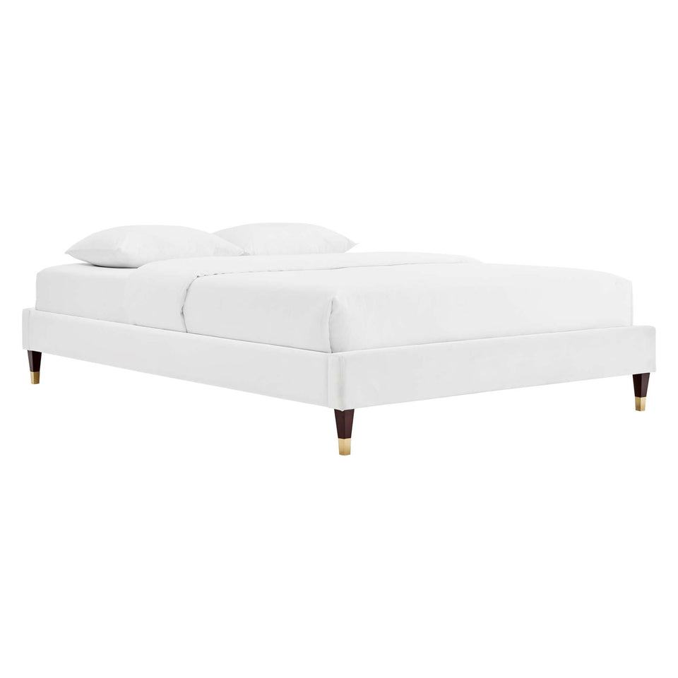 Current Performance Velvet Queen Platform Bed by Modway