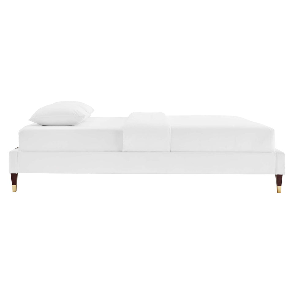 Current Performance Velvet Queen Platform Bed by Modway