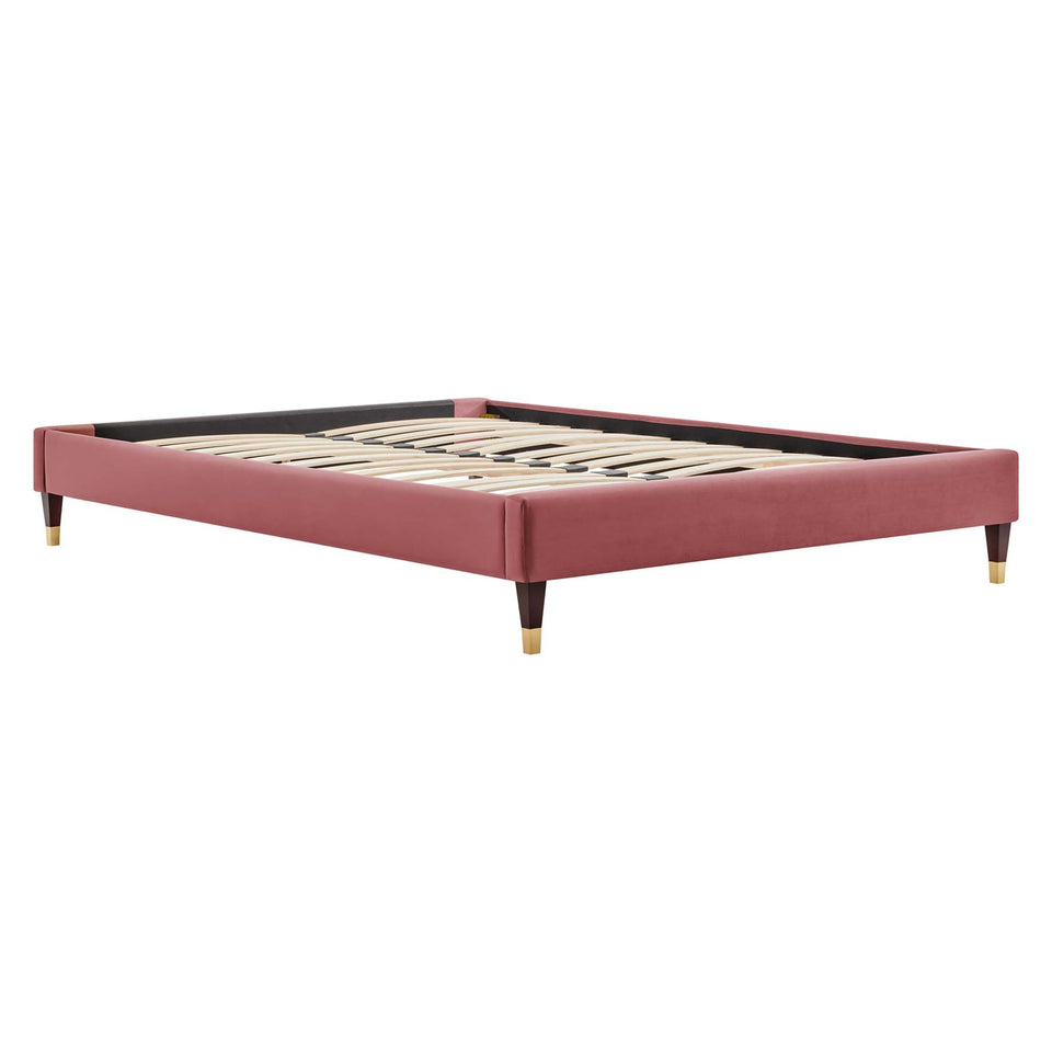 Harlow Performance Velvet King Platform Bed Frame by Modway
