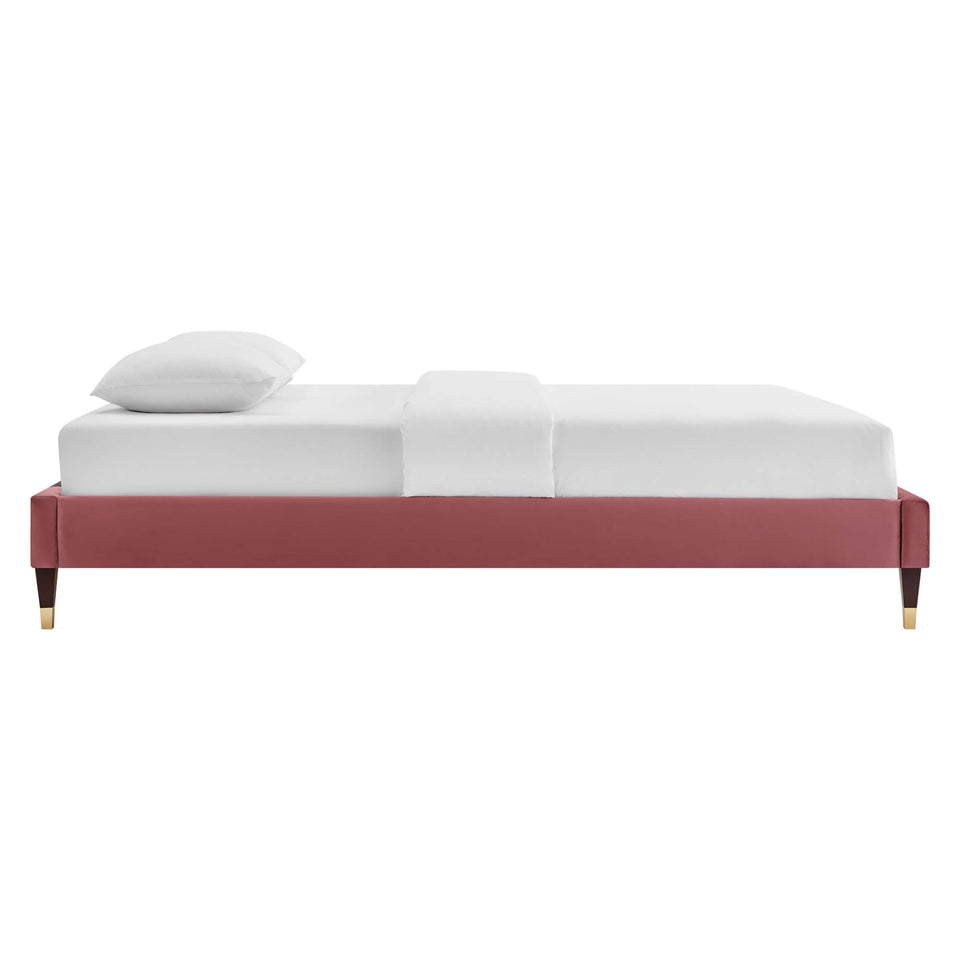 Harlow Performance Velvet King Platform Bed Frame by Modway
