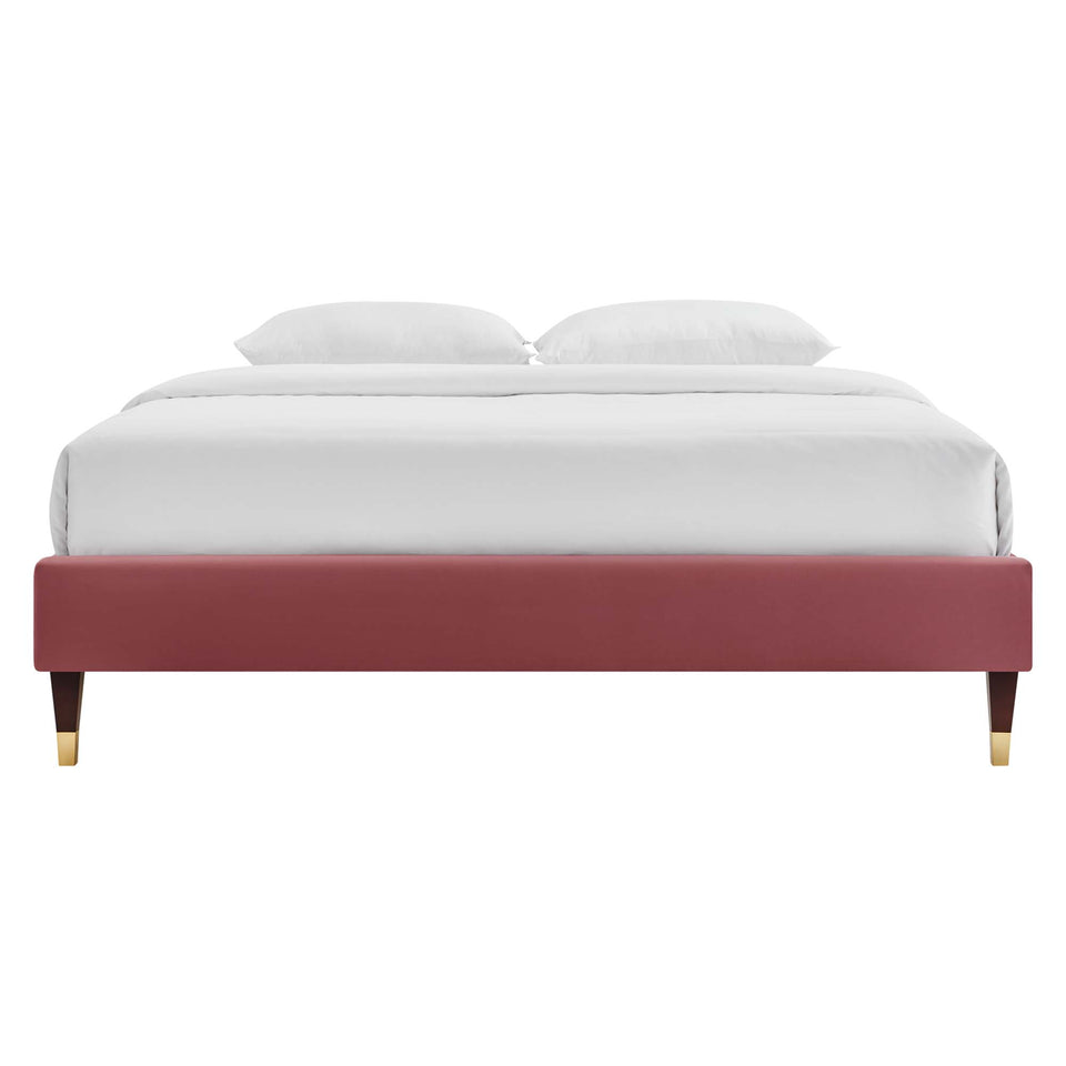 Harlow Performance Velvet King Platform Bed Frame by Modway