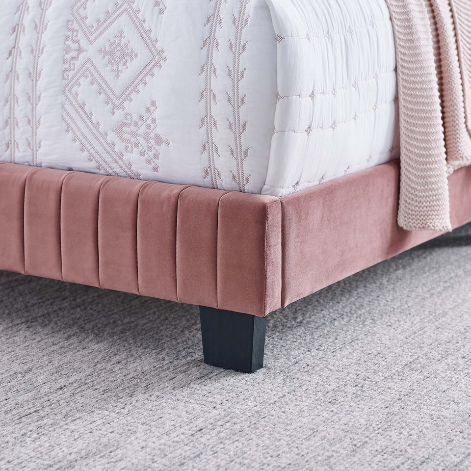 Celine Channel Tufted Performance Velvet Queen Bed by Modway