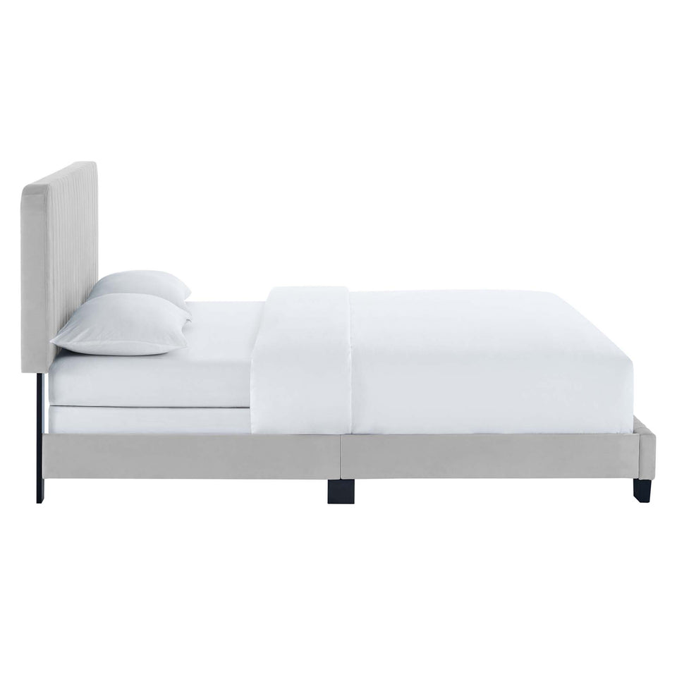 Celine Channel Tufted Performance Velvet Full Bed by Modway