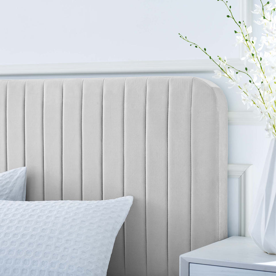 Celine Channel Tufted Performance Velvet Queen Platform Bed by Modway