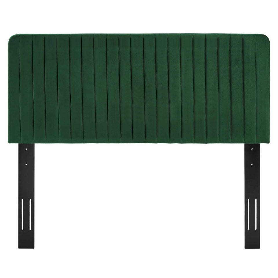 Milenna Channel Tufted Performance Velvet Twin Headboard by Modway