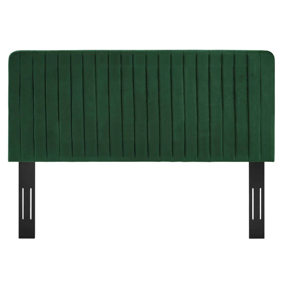 Milenna Channel Tufted Performance Velvet Twin Headboard by Modway