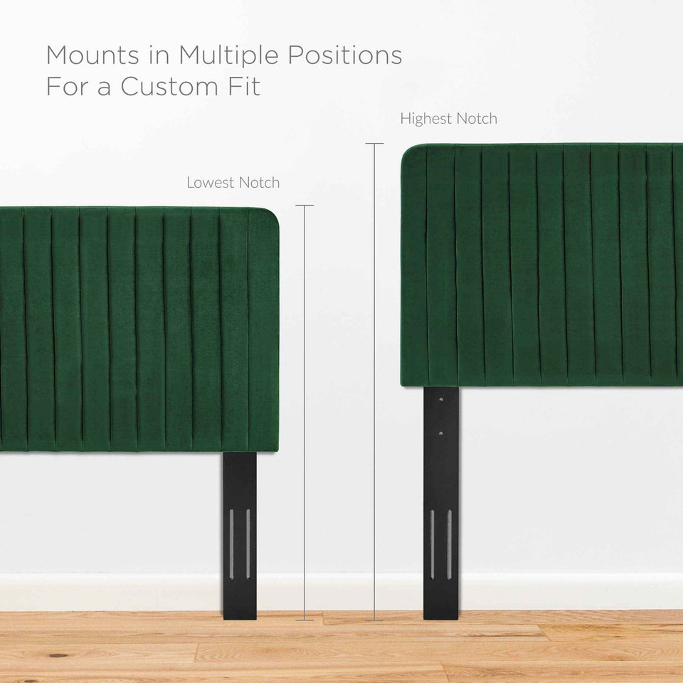 Milenna Channel Tufted Performance Velvet Full/Queen Headboard by Modway