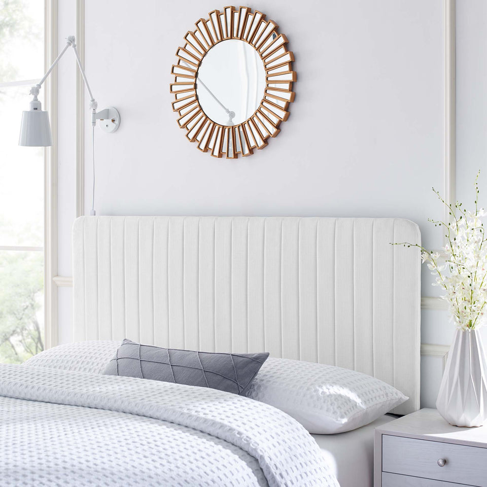 Milenna Channel Tufted Upholstered Fabric King/California King Headboard by Modway