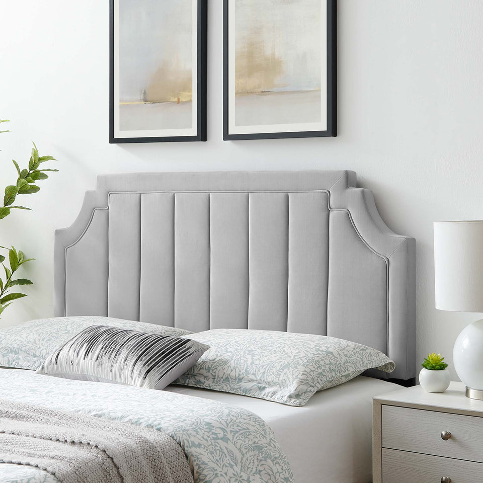 Alyona Channel Tufted Performance Velvet Full/Queen Headboard by Modway