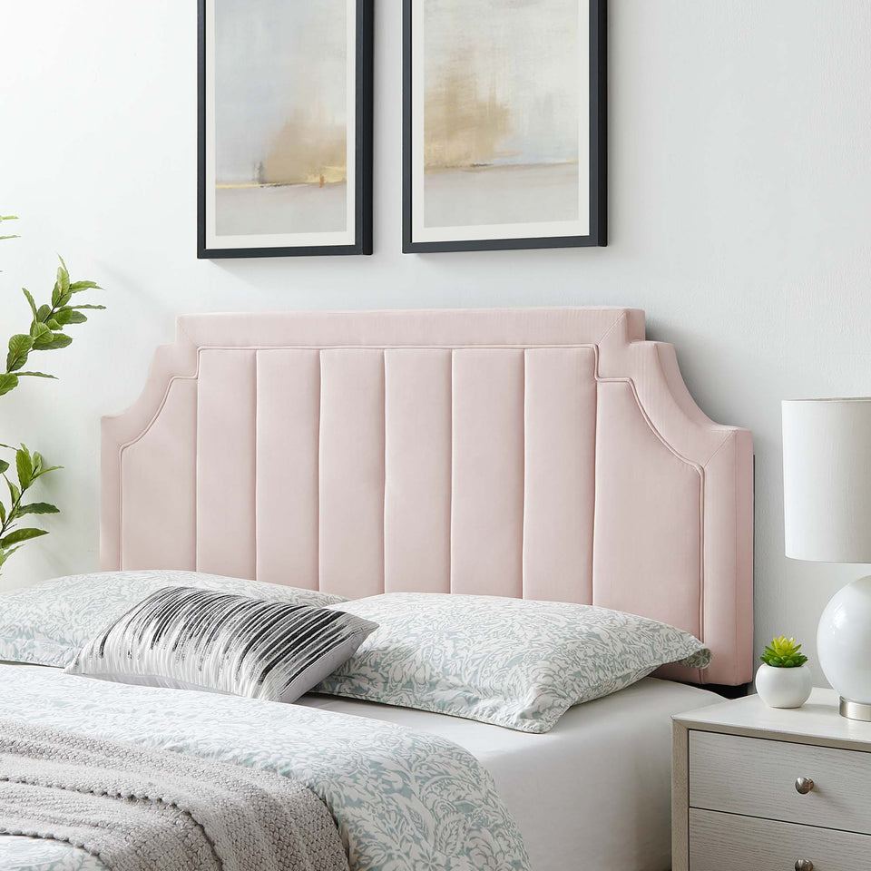 Alyona Channel Tufted Performance Velvet Full/Queen Headboard by Modway