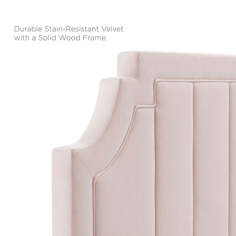 Alyona Channel Tufted Performance Velvet Full/Queen Headboard by Modway