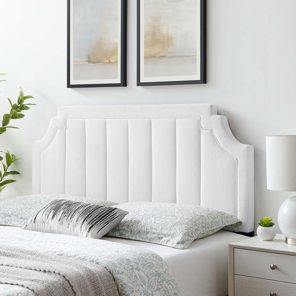 Alyona Channel Tufted Performance Velvet Full/Queen Headboard by Modway