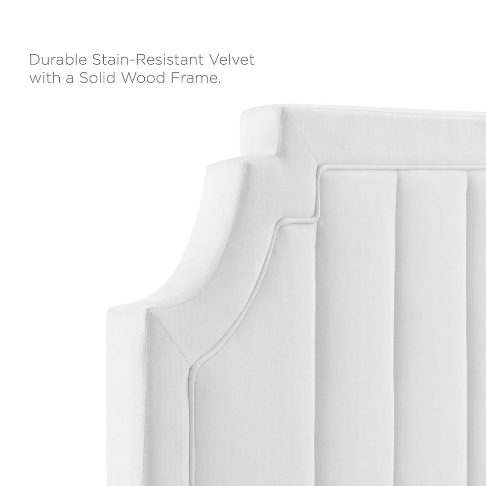 Alyona Channel Tufted Performance Velvet Full/Queen Headboard by Modway