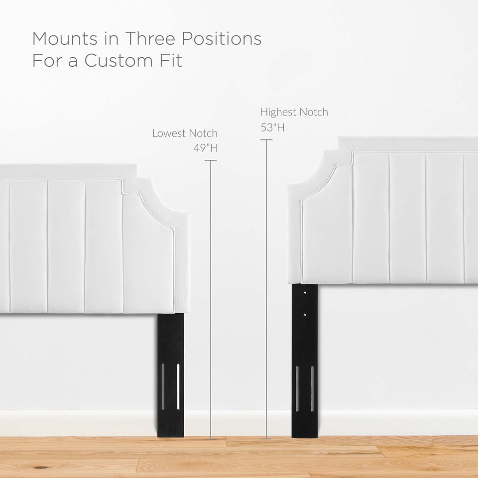 Alyona Channel Tufted Performance Velvet Full/Queen Headboard by Modway