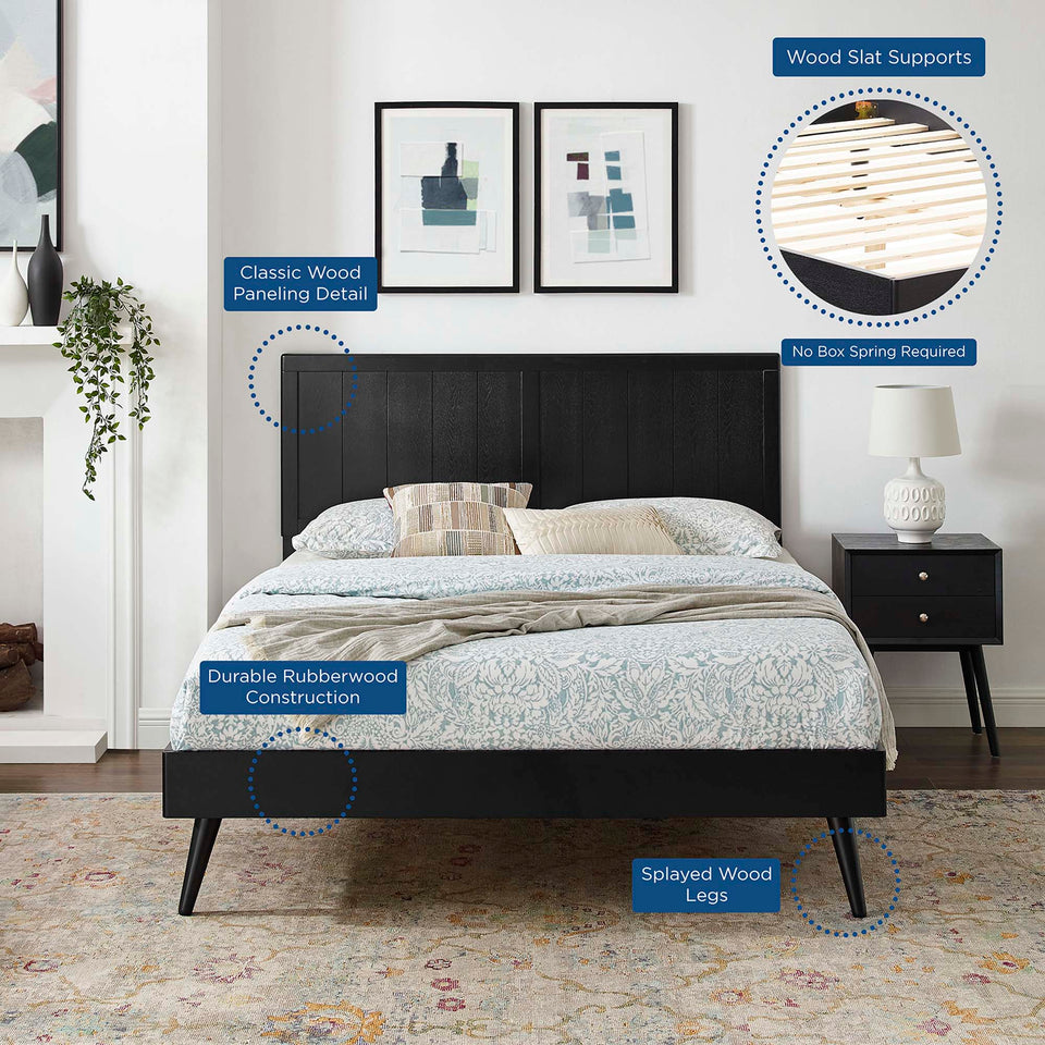 Alana Wood Queen Platform Bed With Splayed Legs by Modway