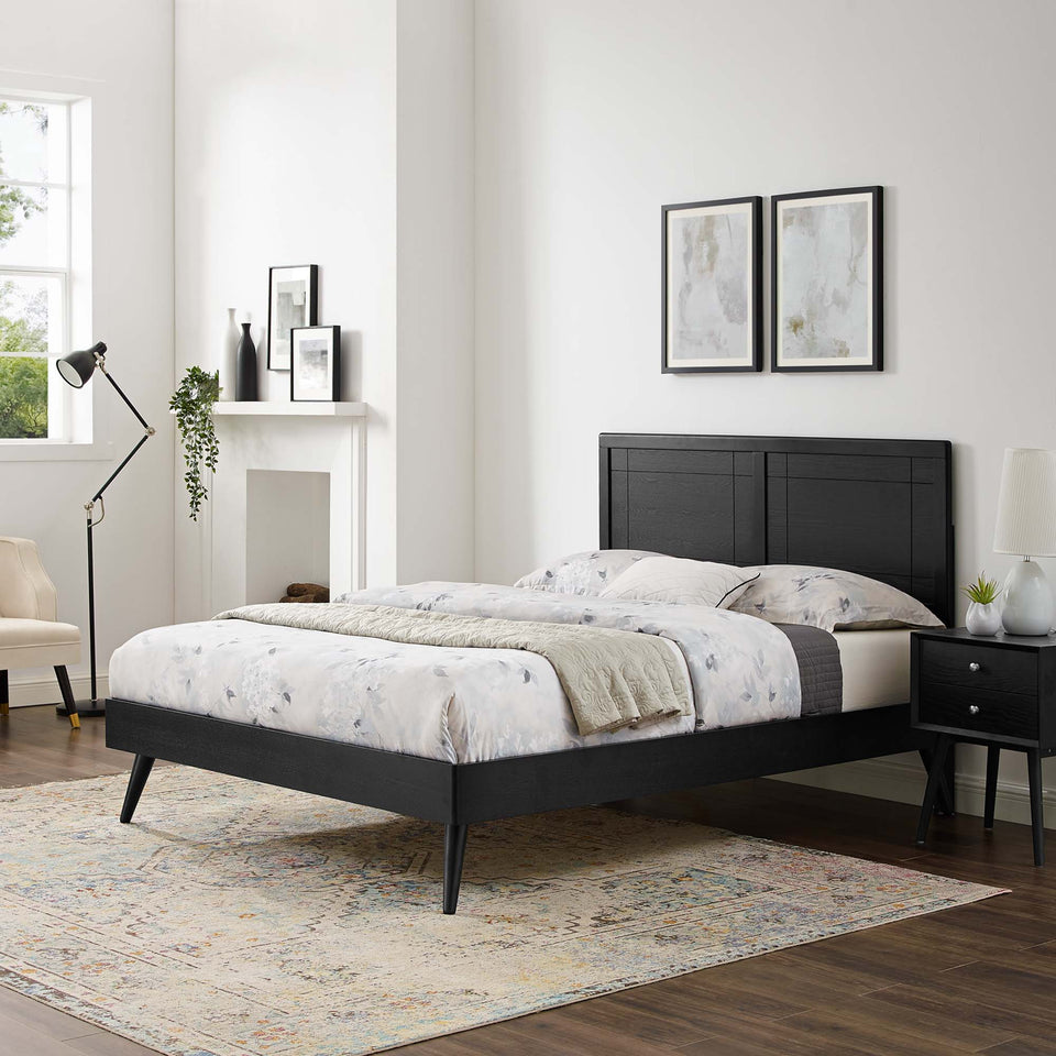 Marlee Wood Queen Platform Bed With Splayed Legs by Modway
