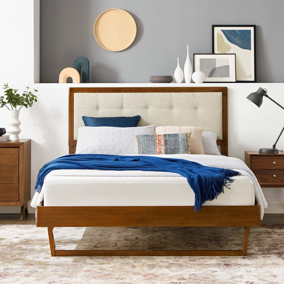 Willow Wood Queen Platform Bed With Angular Frame by Modway