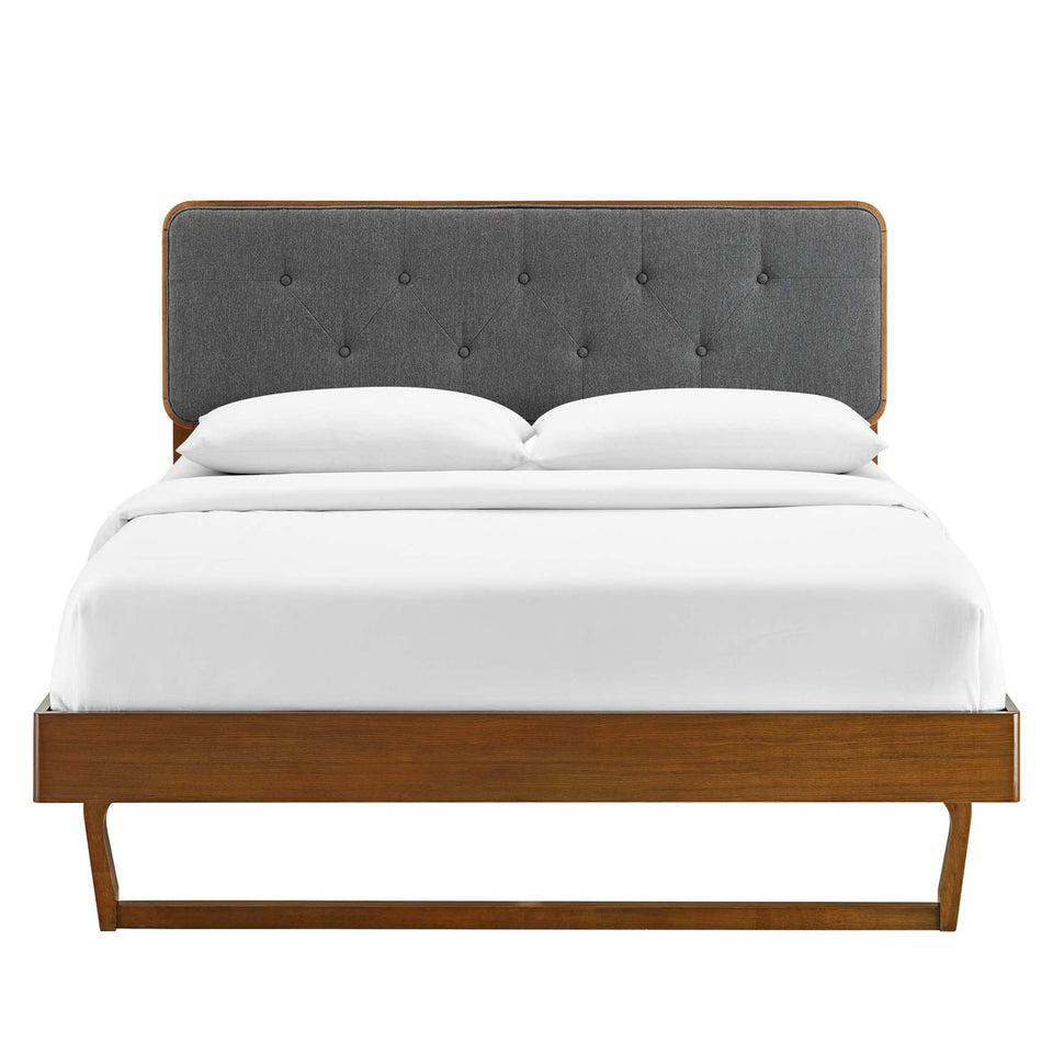 Bridgette Wood Queen Platform Bed With Angular Frame by Modway