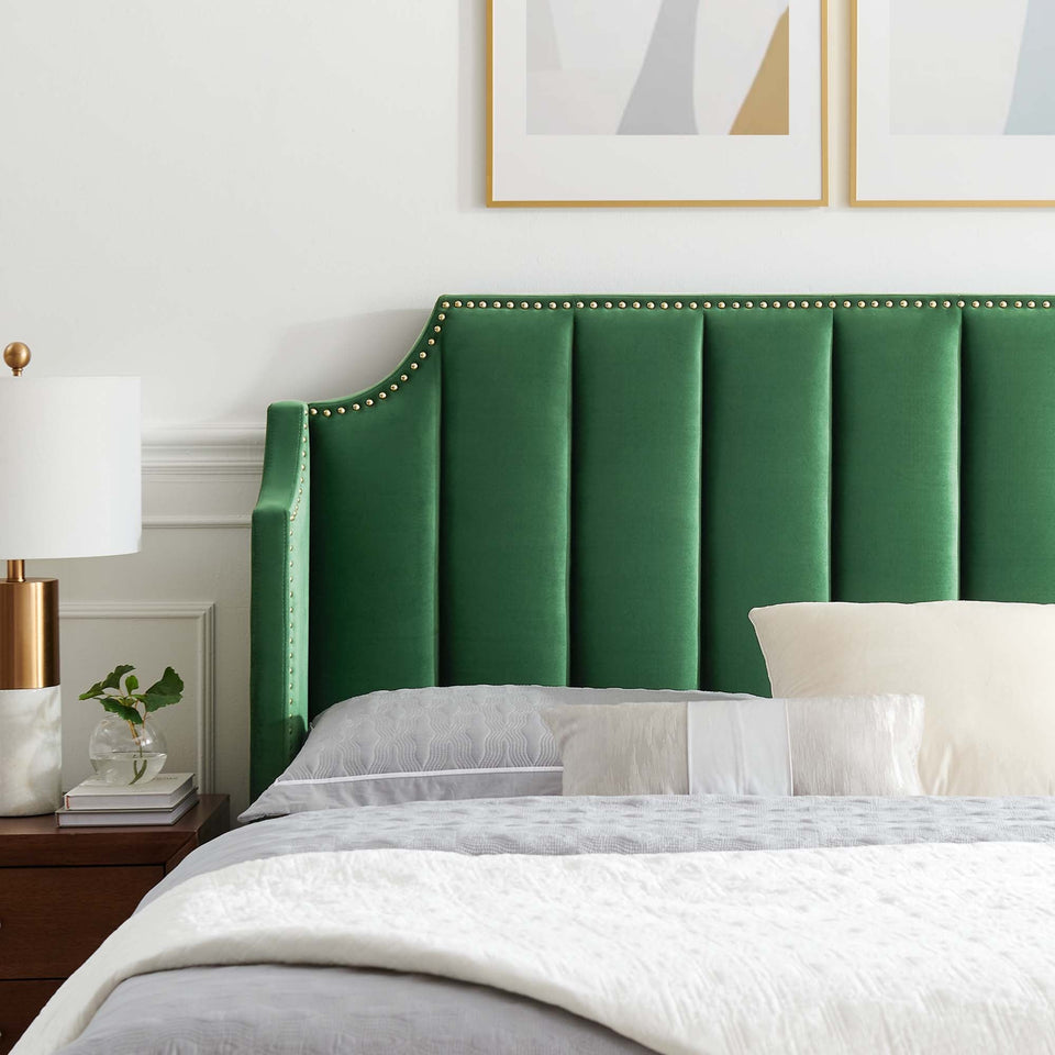 Daniella Performance Velvet Queen Platform Bed by Modway