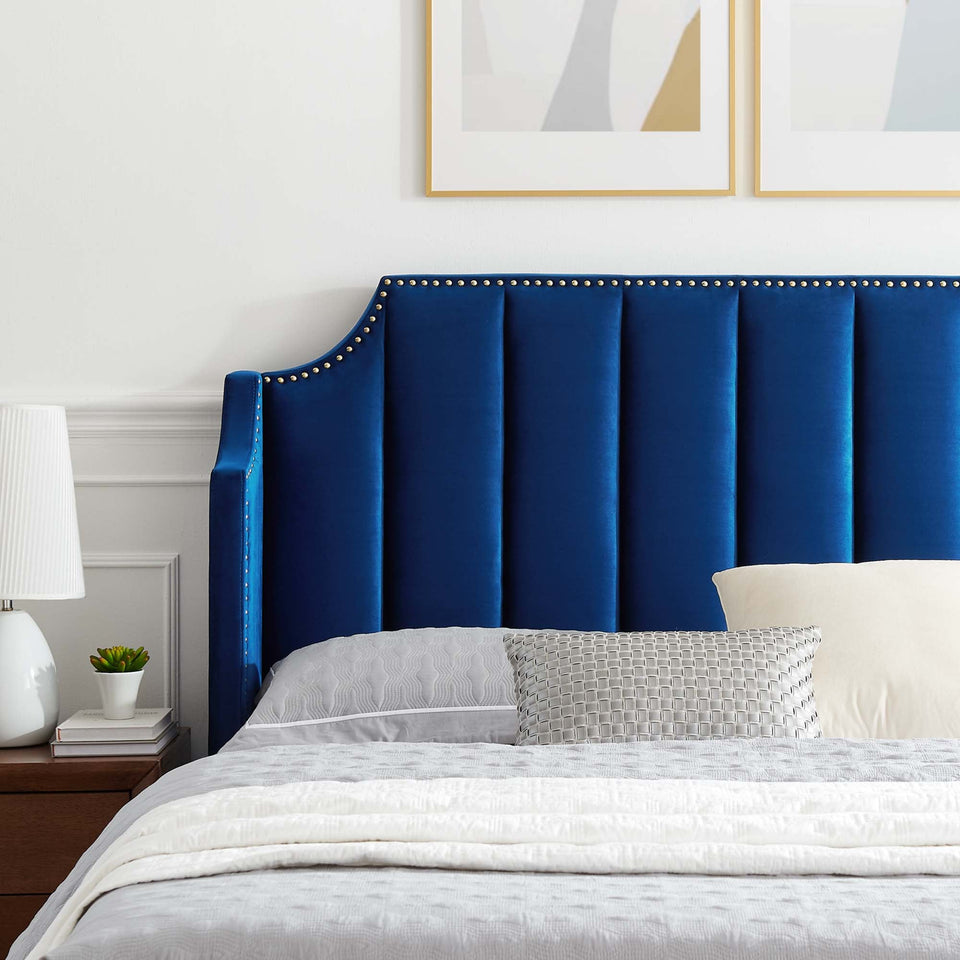 Daniella Performance Velvet Queen Platform Bed by Modway